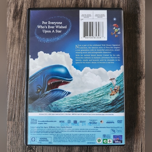 Disney Classic Pinocchio DVD Movie - Picture 3 of 3